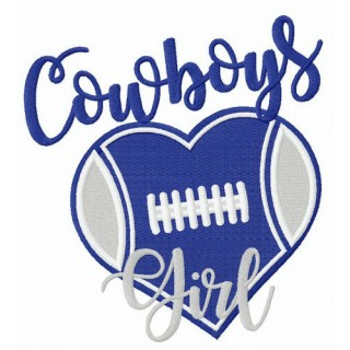 Cowboys girl alternative embroidery design - Embroidery Design