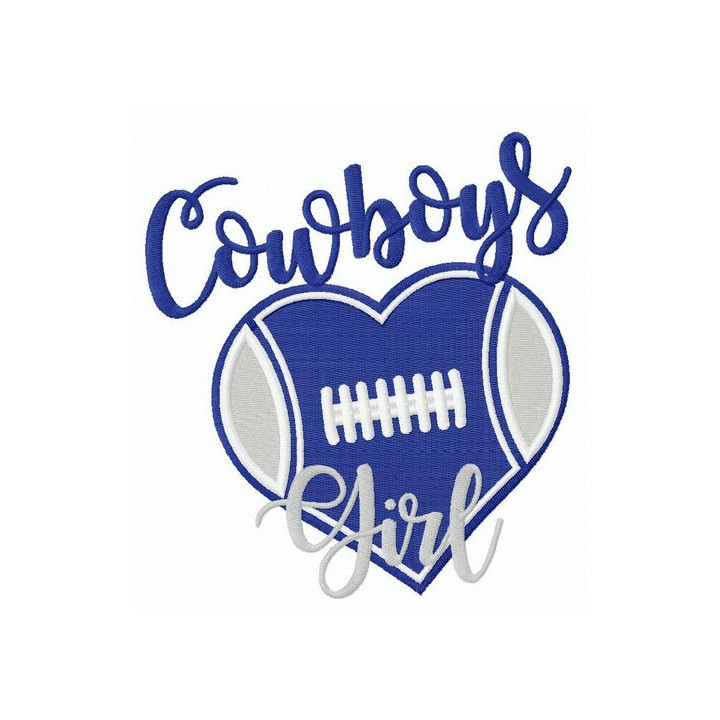 Cowboys girl alternative embroidery design - Embroidery Design