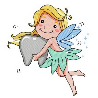 Tooth fairy 2 embroidery design - Embroidery Design