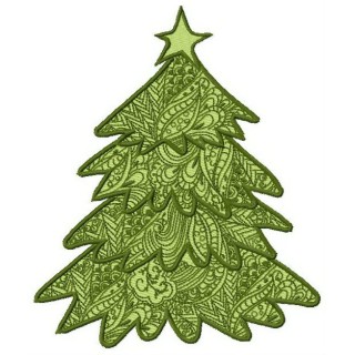 Christmas tree embroidery design - Embroidery Design
