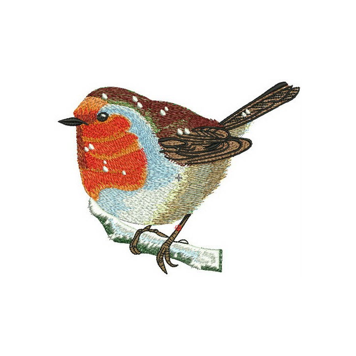 Robin redbreast embroidery design - Embroidery Design