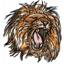 Preview of the Lion 5 embroidery design showcasing a detailed lion motif perfect for various fabric projects.