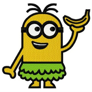 Hawaiian Minion 3 embroidery design - Embroidery Design