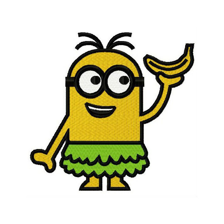 Hawaiian Minion 3 embroidery design - Embroidery Design