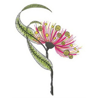 Eucalyptus flower embroidery design - Embroidery Design