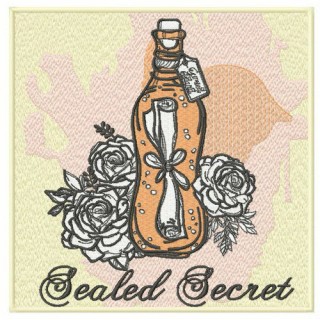 Sealed secret embroidery design - Embroidery Design