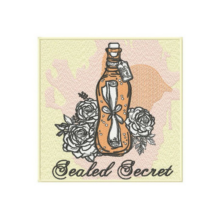 Sealed secret embroidery design - Embroidery Design