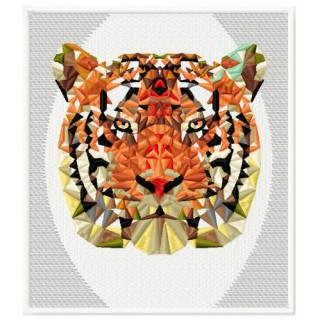 Mosaic tiger 4 embroidery design - Embroidery Design