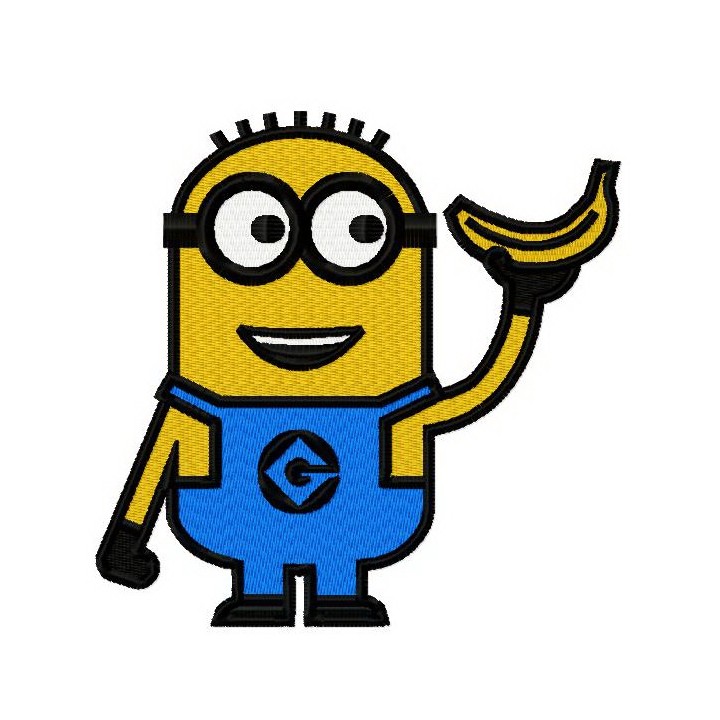 Minion's banana embroidery design - Embroidery Design