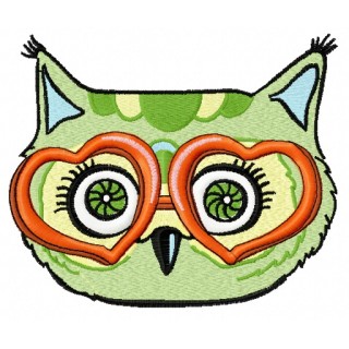 Glamorous owl party 5 embroidery design - Embroidery Design