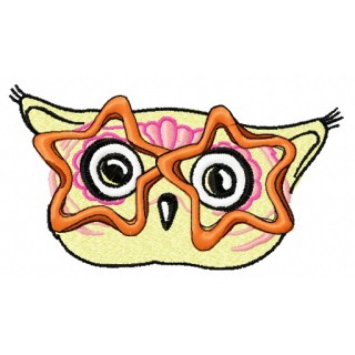 Glamorous owl party 4 embroidery design - Embroidery Design