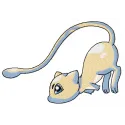 Mew 3 embroidery design showcasing a playful Pokémon motif, perfect for stitching on t-shirts and tote bags.