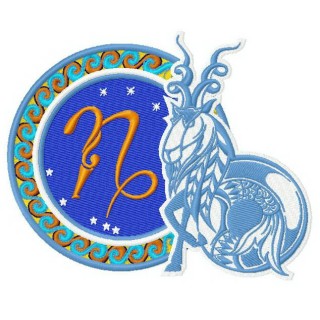Zodiac sign Сapricorn 2 embroidery design - Embroidery Design