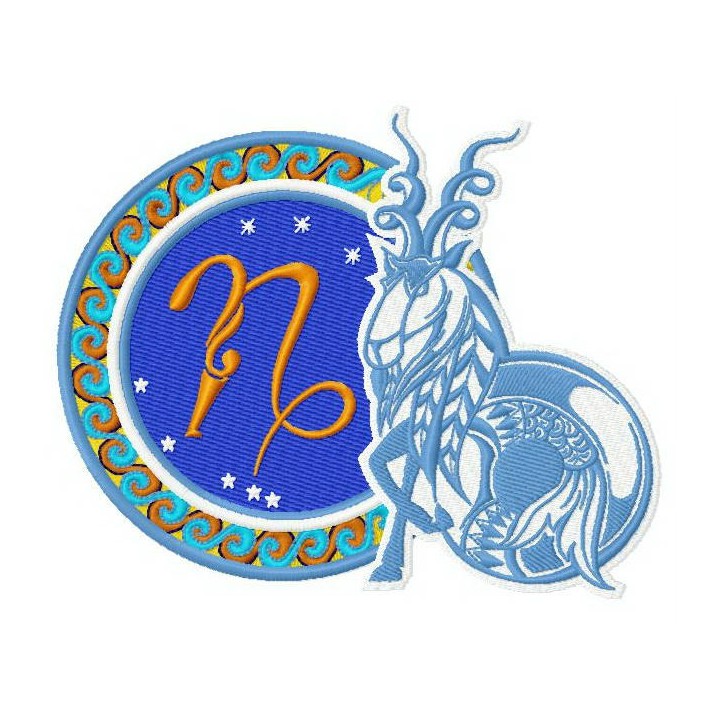 Zodiac sign Сapricorn 2 embroidery design - Embroidery Design