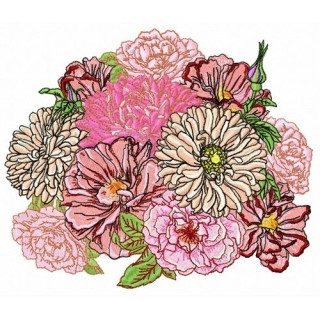 Summer bouquet 2 embroidery design - Embroidery Design