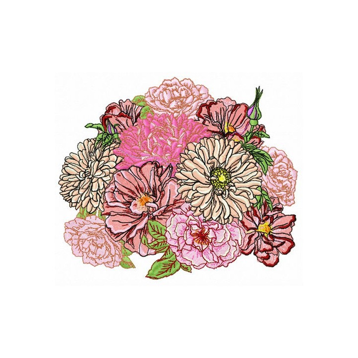 Summer bouquet 2 embroidery design - Embroidery Design