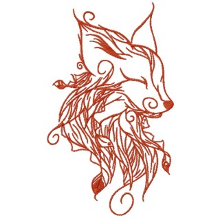 Forest fox spirit 3 embroidery design - Embroidery Design