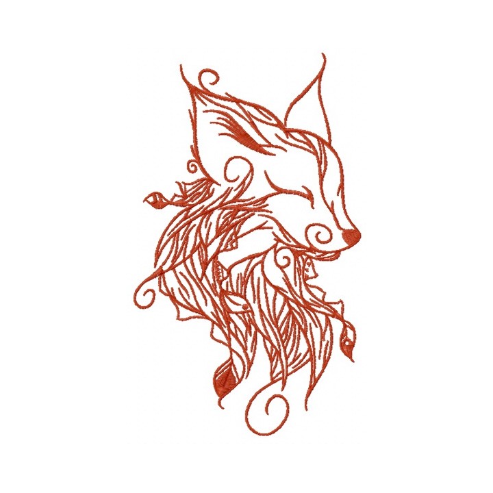 Forest fox spirit 3 embroidery design - Embroidery Design