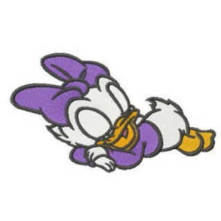 Daisy Duck sleeping embroidery design - Embroidery Design