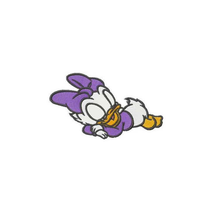 Daisy Duck sleeping embroidery design - Embroidery Design