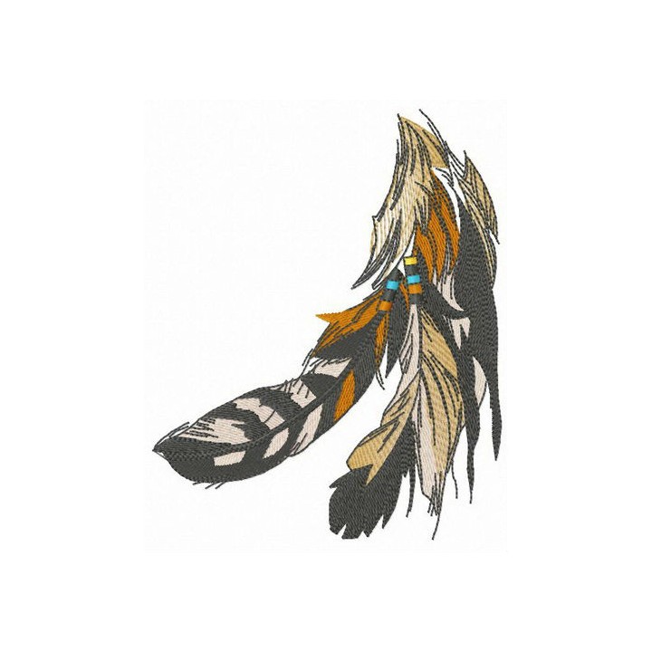 Falcon feathers embroidery design - Embroidery Design