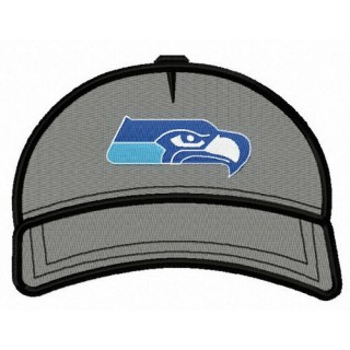 Seattle Seahawks baseball cap embroidery design