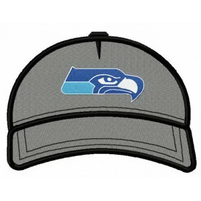 Seattle Seahawks baseball cap embroidery design