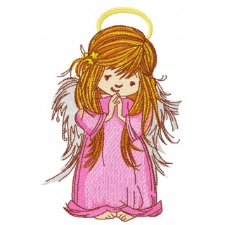 Praying angel 2 embroidery design - Embroidery Design