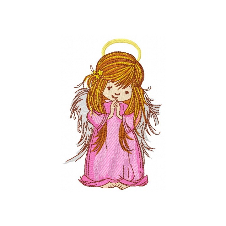Praying angel 2 embroidery design - Embroidery Design