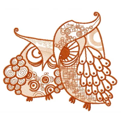 Grouchy owls 3 embroidery design featuring whimsical owls, perfect for adding character to your crafting projects.