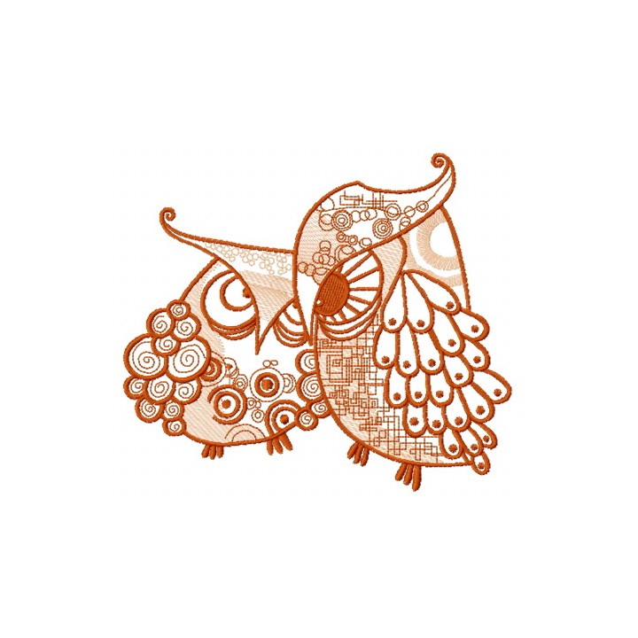 Grouchy owls 3 embroidery design - Embroidery Design