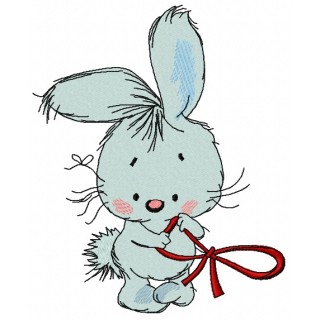 Shy bunny 2 embroidery design - Embroidery Design