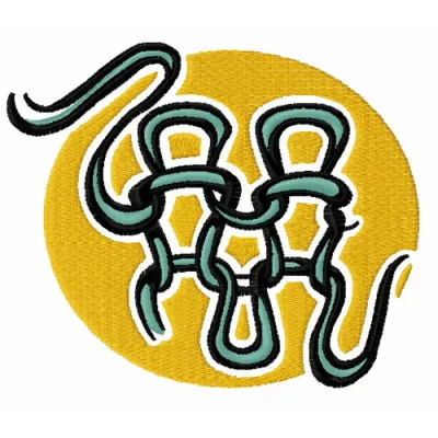 Knitted fragment embroidery design showcasing intricate stitch patterns for crafting on various fabric items.