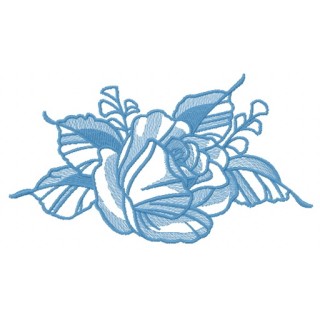 Tender rose 2 embroidery design - Embroidery Design
