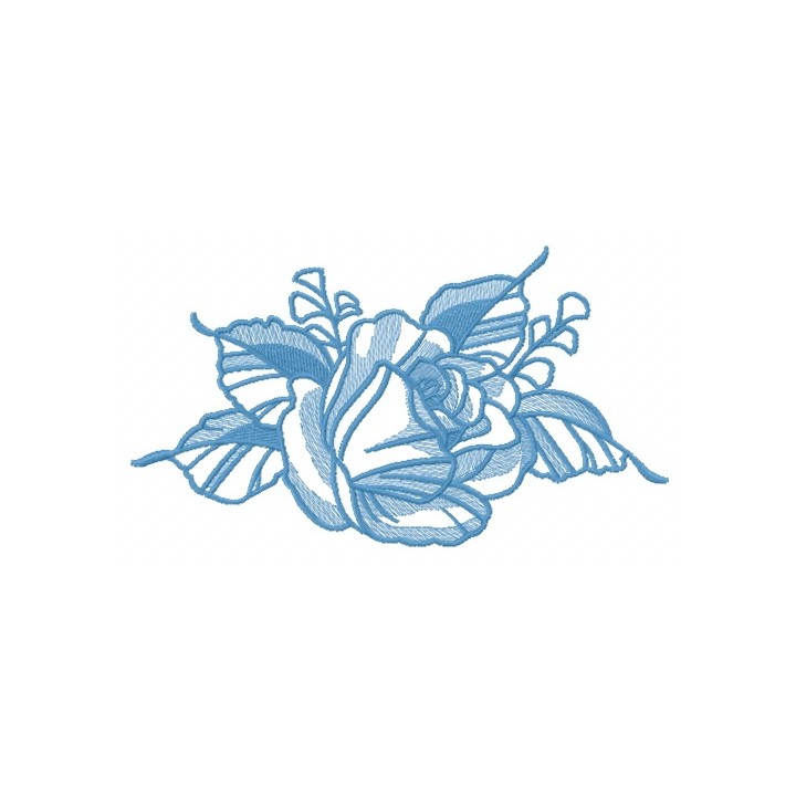 Tender rose 2 embroidery design - Embroidery Design