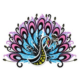 Peacock 3 embroidery design - Embroidery Design