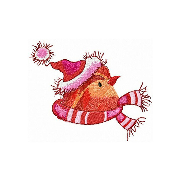 Sparrow at winter time embroidery design - Embroidery Design