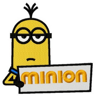 Minion sign embroidery design - Embroidery Design