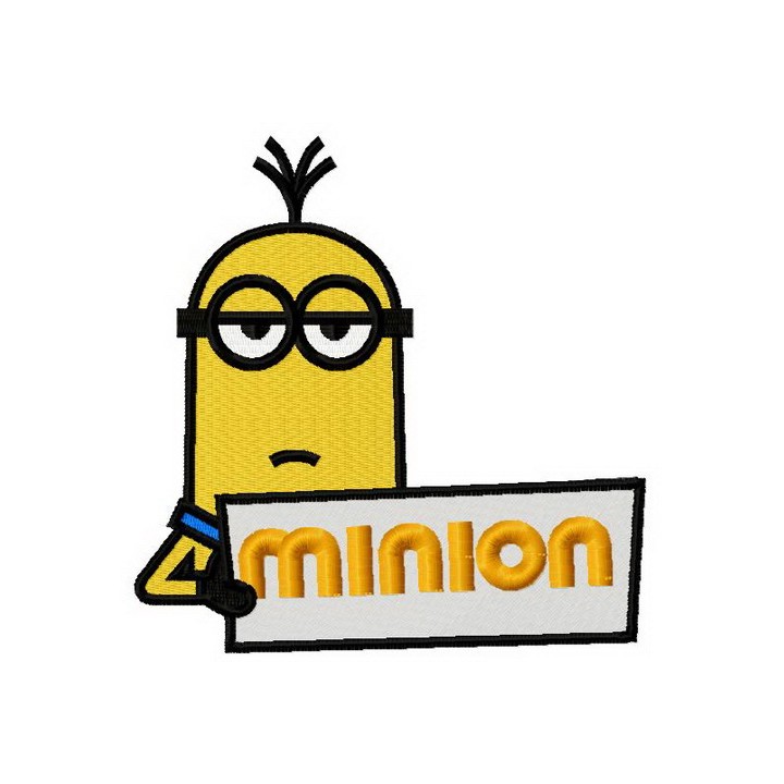 Minion sign embroidery design - Embroidery Design
