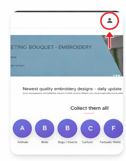Click to Account icon
